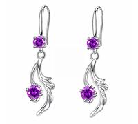 Zirconia Water Drops Shiny Fashion Women's Earrings Lady's Copper Set Zircon Earrings Wedding Earrings Fashion (D, One Size)