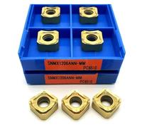 ZIRIA CNC Carbide Insert Cutter 10 Pcs SNMX1206ANN-MM PC6510 External Turning Tool Machine Milling for Steel Processing