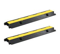 ZIRLANLV Cable Cover, Rubber Cable Bridge with Two Channels (100 x 25 x 5.9 cm #03)