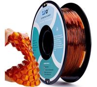 ZIRO 95A Flexible TPU Filament 1.75mm, 3D Printer Filament 1.75mm TPU Flexible Filament 0.8KG Spool, Dimensional Accuracy +/- 0.05mm, Translucent Caramel