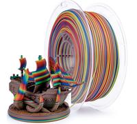 ZIRO Matte Stripes Multicolor Filament PLA 1.75mm, Fast Color Change Matte PLA Stripes Series 1kg, Multicolor Rainbow Matte Rotated 3D Printer Filament, Carnival Stripes
