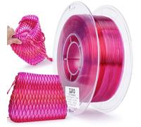 ZIRO Multicolor TPU Filament 1.75mm, Translucent Rainbow 3D Printer Filament, Color Change Flexible Soft TPU 0.8KG Spool, Dimensional Accuracy +/- 0.05mm, Flex Fuchsia