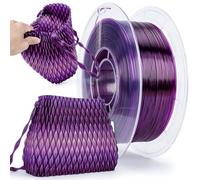 ZIRO Multicolor TPU Filament 1.75mm, Translucent Rainbow 3D Printer Filament, Color Change Flexible Soft TPU 0.8KG Spool, Dimensional Accuracy +/- 0.05mm, Flex Amethyst