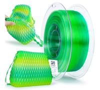 ZIRO Multicolor TPU Filament 1.75mm, Translucent Rainbow 3D Printer Filament, Color Change Flexible Soft TPU 0.8KG Spool, Dimensional Accuracy +/- 0.05mm, Flex Lime