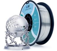 ZIRO PLA Silk Filament 1.75mm, 3D Printer Filament PLA Silky Series 1.75mm 1KG(2.2lbs), Dimensional Accuracy +/- 0.03mm, Silver