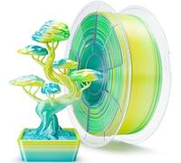 ZIRO Silk Multicolor Filament PLA 1.75mm, Silky Rainbow 3D Printer Filament 1kg, Changing Gradient Silk PLA, Dimensional Accuracy +/-0.03mm, Glossy Surface, Lemon Shimmer