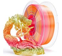 ZIRO Silk Multicolor PLA Filament 1.75mm, Silk Tri-Colors Rainbow 3D Printer Filament, Dimensional Accuracy +/-0.03mm, Fit Most FDM 3D Printer, 1KG Spool, Vital Heat