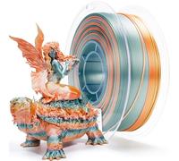 ZIRO Silk Multicolor PLA Filament 1.75mm, Silk Tri-Colors Rainbow 3D Printer Filament, Dimensional Accuracy +/-0.03mm, Fit Most FDM 3D Printer, 1KG Spool, Mellow Horizon