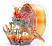 ZIRO Silk Multicolor PLA Filament 1.75mm, Silky Rainbow 3D Printer Filament
