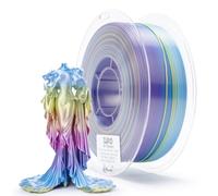 ZIRO Silk Multicolor PLA Filament 1.75mm, Silky Rainbow 3D Printer Filament | Fast Color Change Silk PLA 1kg, Dimensional Accuracy +/-0.03mm, Iridescent Prism