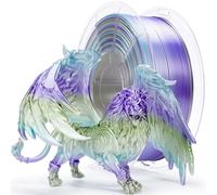 ZIRO Silk Rainbow 3D Printer Filament 1.75mm, Silky PLA Fast Gradient Color Change, Fit Most 3D Printers, Dimensional Accuracy +/-0.03mm, 1KG/2.2lb Spool, Steel Violet