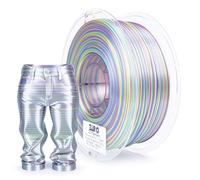 ZIRO Silk Stripes Multicolor Filament PLA 1.75mm, Fast Color Change Silk PLA Stripes Series 1kg, Multicolor Rainbow Silky Rotated 3D Printer Filament, Fit Most FDM 3D Printer, Hologram Stripes
