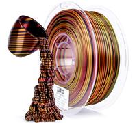 ZIRO Silk Stripes Multicolor Filament PLA 1.75mm, Fast Color Change Silk PLA Stripes Series 1kg, Multicolor Rainbow Silky Rotated 3D Printer Filament, Fit Most FDM 3D Printer, Gilded Stripes