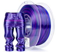 ZIRO Silk Stripes Multicolor Filament PLA 1.75mm, Fast Color Change Silk PLA Stripes Series 1kg, Multicolor Rainbow Silky Rotated 3D Printer Filament, Fit Most FDM 3D Printer, Nocturne Stripes
