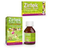 Zirtek Allergy Relief 70ml Syrup and 7 Tablets | Hayfever, Dust, Pets, and Hives | Cetirizine Antihistamine Solution | Kids antihistamine Tablets | for Adults and Children Over 6 Years (Family Pack)