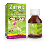 Zirtek Allergy Relief 70ml Syrup | Hayfever, Dust, Pets, and Hives | Cetirizine Antihistamine Solution | Helps Relieve Allergic Symptoms |antihistamine for Adults and Children Over 6 Years