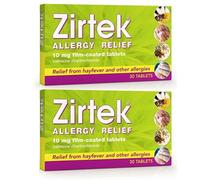 Zirtek Allergy Relief Cetirizine Antihistamine Tablets | 60 Allergy Tablets 10mg | 24 Hour Allergy Relief - for Hayfever, Dust, Pets, Runny Nose & Hives | Adults and Children Over 6 Years