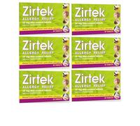Zirtek Allergy Relief Cetirizine Antihistamine Tablets| Hayfever Tablets | 180 Allergy Tablets 10mg | 24 Hour Allergy Relief for Dust, Pets, Runny Nose & Hives | Adults and Children Over 6 Years