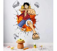 Ziruixiong One Piece Luffy Creative Vinyl Wall Stickers Suitable for Young Rooms Large Japanese Manga Cartoon Wall Decoration 50 x 70 cm