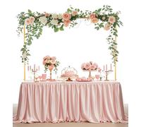 ZIRUU Adjustable Over The Table Rod Stand with Clamps Gold Table Table Arch Stand Hanging for Picnic Dinner Birthday Wedding Party Halloween Christmas Decor