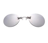 ZIRYXQ Clip On Nose Glasses Round Rimless Matrix Morpheus Sunglasses Mini Vintage Men UV400 Frameless Eyeglasses