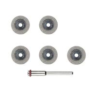 ZISEcoc 5+1pcs Ultra-Thin Diamond Cutting Discs for Glass, Ceramic, Stone - 3mm Shank, 16/22mm