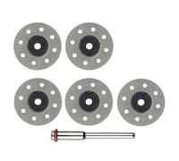 ZISEcoc 5+1pcs Ultra-Thin Diamond Cutting Discs for Glass, Ceramic, Stone - 3mm Shank, 16/22mm