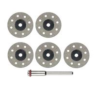 ZISEcoc 5+1pcs Ultra-Thin Diamond Cutting Discs for Glass, Ceramic, Stone - 3mm Shank, 16/22mm