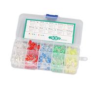 Zisemeil 300PCS LED Light Emitting Diode 5 Colors 3mm 5mm Heat Resistant LED Circuit Industrial Various Kits