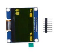 Zisemeil 7 Pin 1.54 IPS Display Module SPD0301 Drive IC 128X64 SPI Interface Flexible IPS Display for Automation Machine 3.3V-5V (MRC129B Yellow)