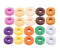 Zisemeil Colourful Cymbal Felt, 20Pcs Drum Cymbal Felt Multicolour Pad, Premium Soft Durable Kit with Convenient Installation for Most Drum Cymbals