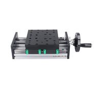 Zisemeil Linear Stage Actuator Manual Slide Stage Linear Motion Translation Sliding Table 100mm Stroke 20mm Ball Screw Double Rail 100kg Load with M5 Movable Nuts for Milli
