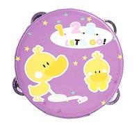 Zisemeil Portable Wooden Drum Bell, Musical Percussion Instrument for Singing, Dance Shows, Colorful Patterns, Great for Kids (Duck)