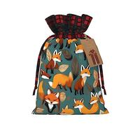 ZISHAK Many Foxes Print Fabric Gift Bag-Delicately Styled For Special Occasions-Ideal For Festival,Anniversaries