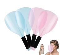 ZISHAN 4pcs Face Shield, Face Shield for Hairspray, Protective Face Shields with Black Hairspray Resistance, Set of Four Shields in Blue and Pink Colours