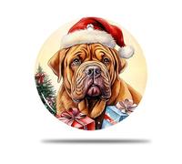 Zisheng Huo Dian Zhi Shang Wu You Xiangongsi Ceramic Dogue De Bordeaux Dog Christmas Tree Bauble, 7.3Cm, Brown, Traditional Animal Style, Multiple Occasions