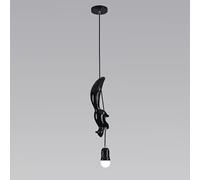 zishuo shop Wallps, Cute Animal Squirrel Environmentally Friendly Resinps Semi-Embedded Hangingps E27 Light Source Island Light Kids Room Toy Room Llumination Lights Fixture/Black/a