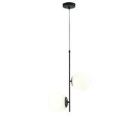 zishuo shop Wallps, Double-Headed Loline Bedside Metal Glass Art Light Home Restaurant Bedroom Study Room Decoration Ceilihangingp E26 Indoor Adjustable Lightifixture/Black+Milk White/a