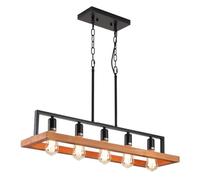 zishuo shop Wallps, Farmhouse, 31.5" Ceilings with Luxe-Industrial Style Elements, Matte Black Finish Indoor Home Lightidecor for Kitchen Island Entryway Foyer Corridor/B/a