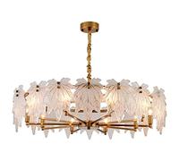 zishuo shop Wallps, Modern Crystal Leaf Led Circularp Adjustable Height Suitable for Liviroom, Bedroom, Diniroom, Hotel/a/82Cm*26Cm-8 Light