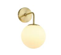 zishuo shop Wallps, Wall Sconce, Mid Century Modern Wall Light Fixtures, Indoor Wallp with Milky Glass, Style Metal Wall Mountp, for Home Decor Bathroom Liviroom Vanity Hallway/1Pack/a
