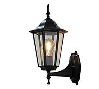 zishuo shop Wallps,Wall Sconces, Farmhouse Porch Outdoor Wall Lantern Wall Mount Light with Clear Glass Shade Simple Led Wall Sconce Lightiblack Wallp for Porch Yard Garage Room