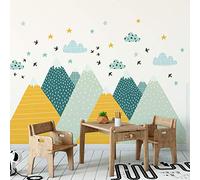 Ziska Giant Scandinavian Mountain Wall Sticker for Children 105 x 215 cm