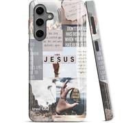 ZISKGZO Dual Guard for Samsung Galaxy S24 Ultra 5G Case, Dual-Layer Hard Shell + Silicone Cover 2 in 1- Shockproof Protective Phone Case,Christian Quotes,Trust