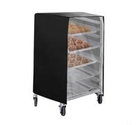ZiStarlilife 1-Pack Bread Rack Cover with Zipper, 210D Oxford Dust Protector with Vents for Baking Sheets, Transparent Window for Bakery Kitchen, Black, 23x28x64 Inch(23 x 28 x 64inch)