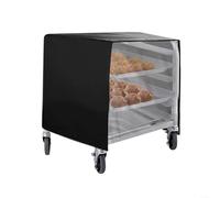 ZiStarlilife 1-Pack Bread Rack Cover with Zipper, 210D Oxford Dust Protector with Vents for Baking Sheets, Transparent Window for Bakery Kitchen, Black, 23x28x64 Inch(23 x 28 x 32inch)