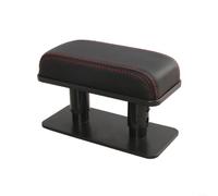 ZiStarlilife 1 Pack Car Armrest Elbow Support with 3-Level Height Adjustment, Ergonomic PU Leather Pad for Wrist Fatigue Relief, Anti-Slip Fit for Driver Passenger Rear Seat,(black-red)