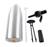 ZiStarlilife 1 Pack for SODA Streamer Machine Aluminum Carbonated Water Maker for Home Kitchen Beverage Station DIY Sparkling Drinks 33x95x95cm Silver(Silver)