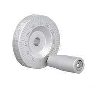 ZiStarlilife 1 Pack Lathe Hand Wheel For Metal Working Machinery, Engraved Scale Slide Handwheel, Aluminum Alloy 50Mm Diameter, Silver Finish For Industrial(8mm)