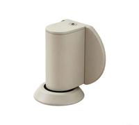 ZiStarlilife 1 Pack Magnetic Door Stopper Floor Mounted No Drill Zinc Alloy Adjustable 5-22mm Gap Silent Catch for Home Office Bedroom Black(white)